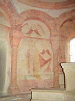 Gourdon, Eglise romane Notre-Dame de l'Assomption, peinture murale (03)
